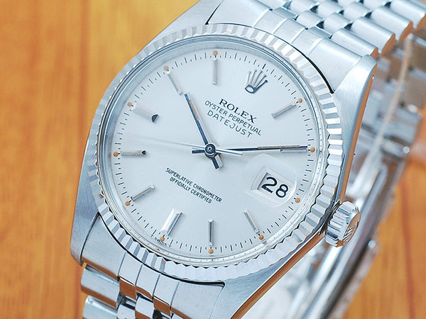 Rolex 16014 18K White Gold & S/S DateJust Automatic Watch!