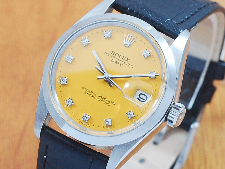Rolex Oyster Perpetual Date Diamonds Automatic Men's Watch!