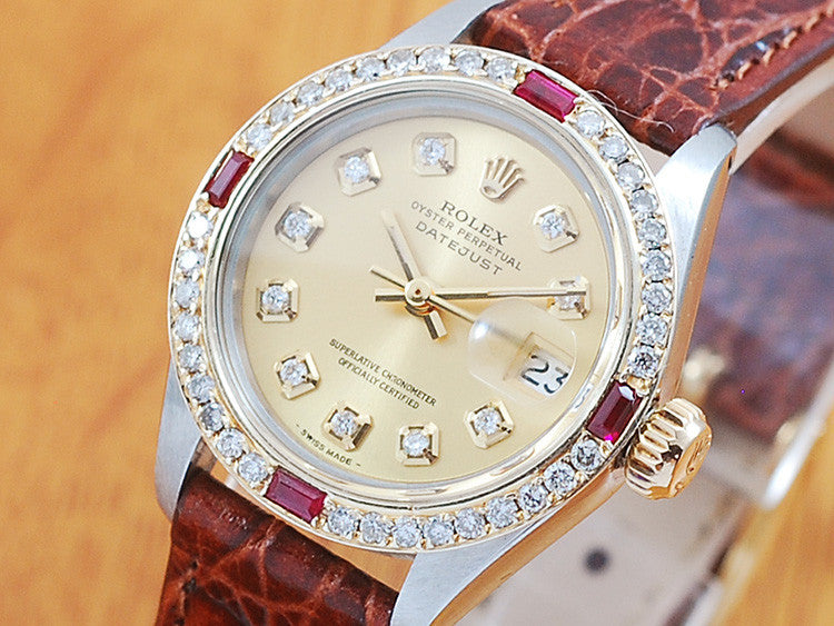 Rolex Ruby Diamonds DateJust Automatic Women's Watch!
