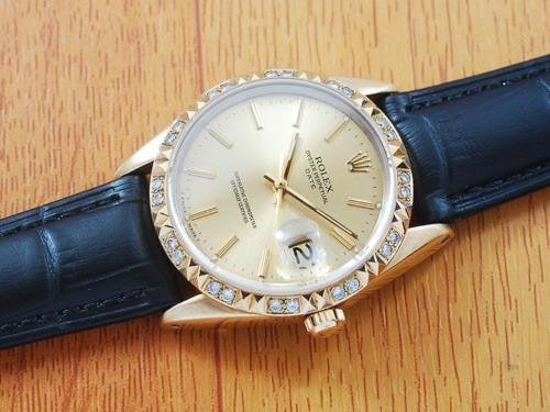 Rolex Oyster Perpetual DATE Gold Capped Diamond Watch!