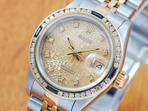 Rolex Diamonds Sapphire DateJust Automatic Women's Watch! 69173