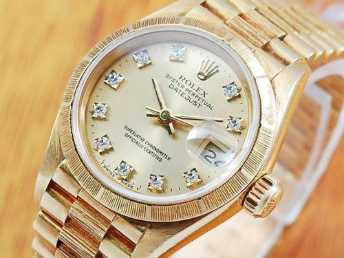 Rolex 18K Solid Gold Diamonds DateJust Women's Watch! 69278