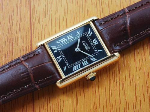 Cartier Tank 18K Gold Vermeil Roman Midsize Watch!