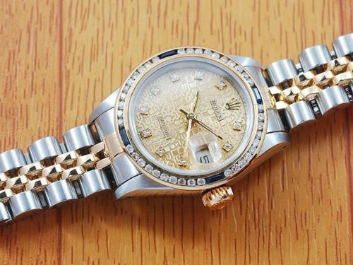 Rolex Diamonds Sapphire DateJust Automatic Women's Watch! 69173