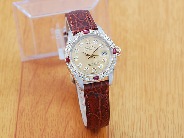 Rolex Ruby Diamonds DateJust Automatic Women's Watch!