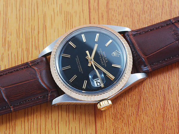 Rolex 1601 Wide Boy Gold & SS DateJust Automatic Watch!