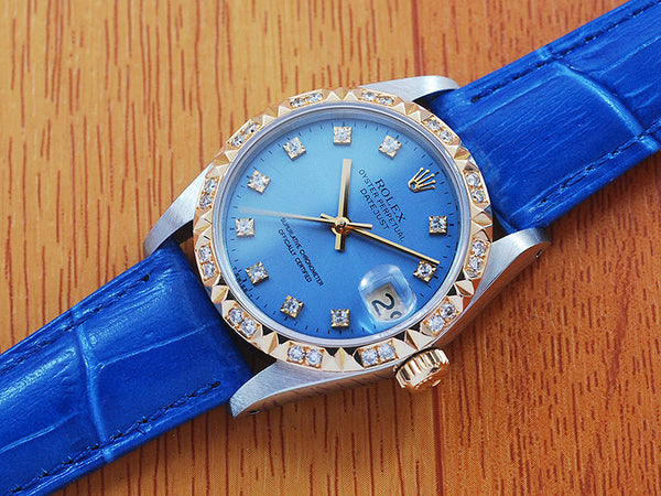 Rolex 18K Diamond DateJust Automatic Midsize Watch!