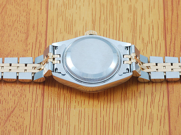 Rolex 18K Gold S/S Sapphire Roman Dial Women's Watch! 79173